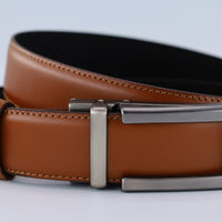 Automatische cognac riem zonder gaatjes.