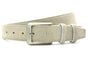 Beige suede riem. Volledig echt leer