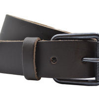 4cm brede bruine riem met zwarte gesp