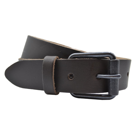 4cm brede bruine riem met zwarte gesp