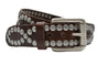 4cm bruine studriem van Italiaans volnerf leer