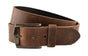 Stoere cognac riem met vintage pull up leer