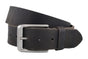 Stoere zwarte riem met vintage pull up buffel leer