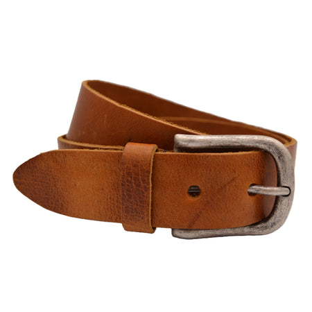 cognac heren riem van volnerf Italiaans leer