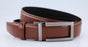 Automatische Hazelnoot cognac riem zonder gaatjes.
