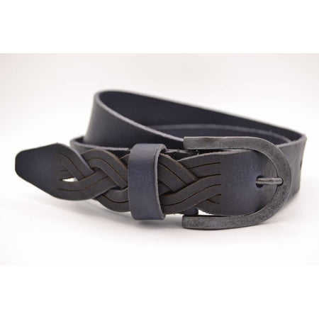 Blauwe Jeans riem met slingerpunt