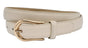 Beige PU vegan leather riem.