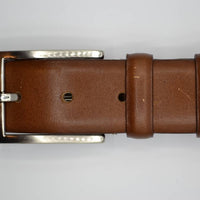 Stijlvolle cognac echt lederen sabel riem
