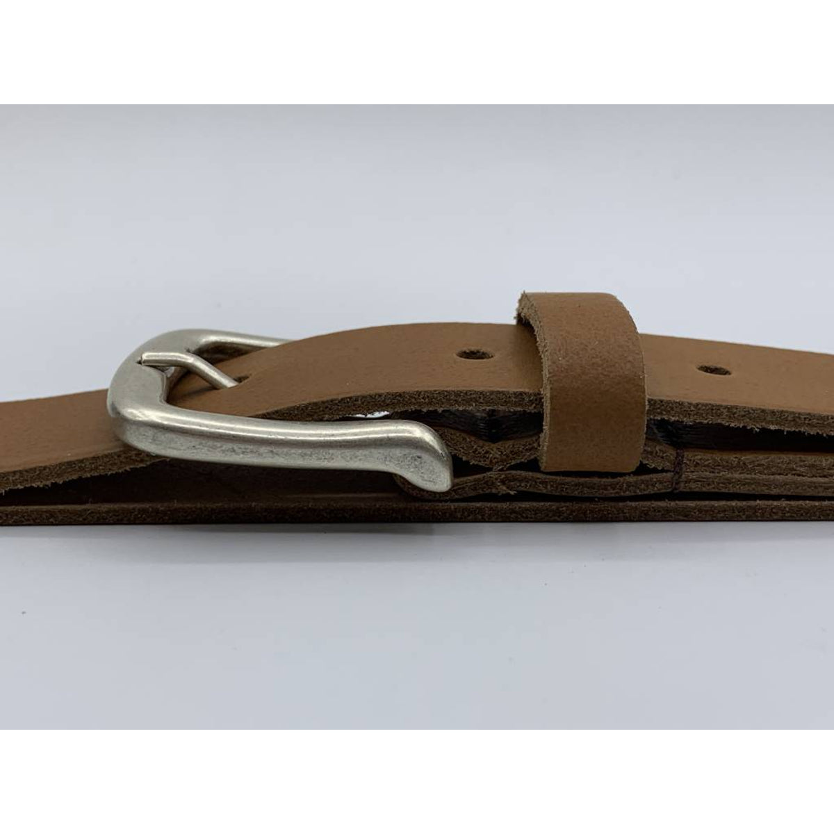 Cognac kinderriem 3cm breed.