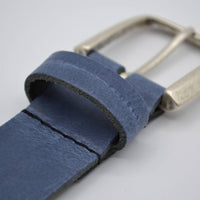 split lederen  blauwe dames/heren riem