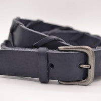 Blauwe 3cm brede unieke riem