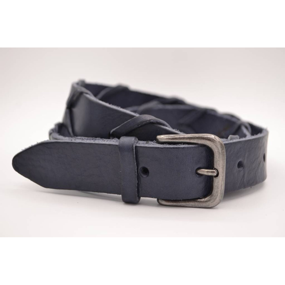 Blauwe 3cm brede unieke riem