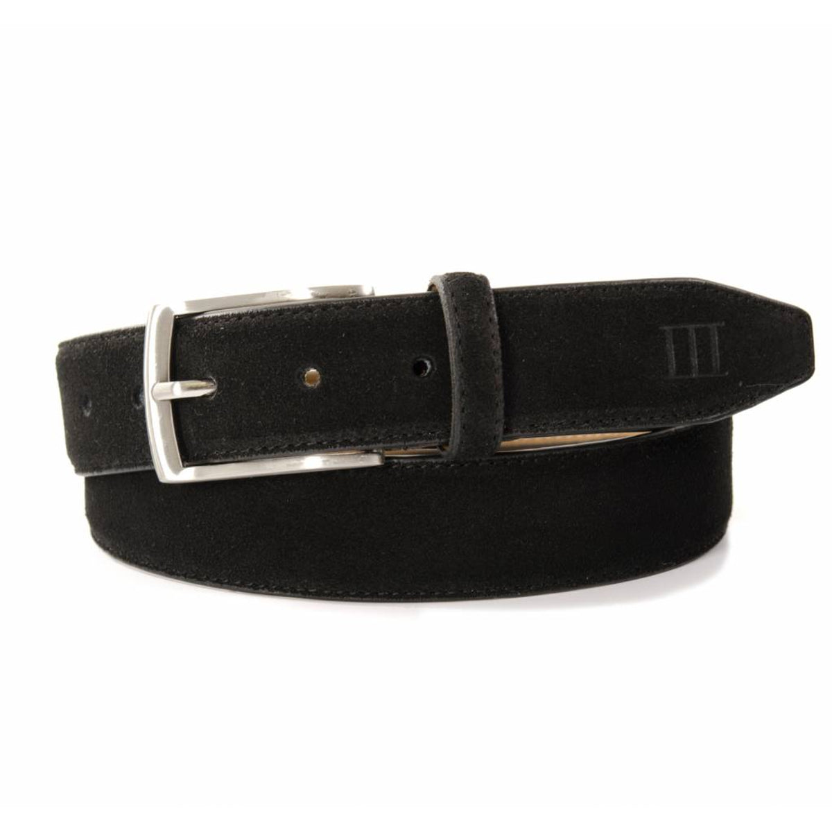 zwarte 35mm brede suede lederen riem