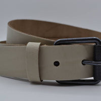 split lederen 40mm ecru casual riem