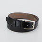 Nette zwarte riem met krokodillenprint