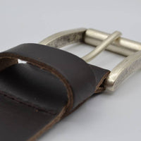 4,5cm echt lederen casual donker bruine riem.