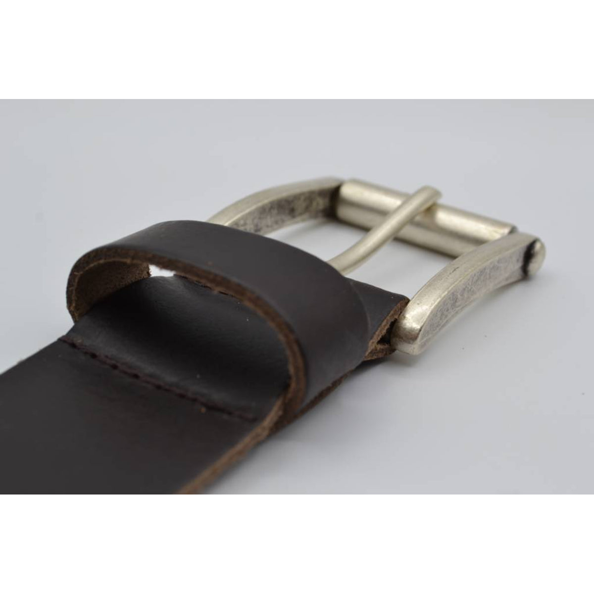 4,5cm echt lederen casual donker bruine riem.