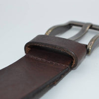 Stoere bruine riem met gave details 