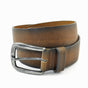 4cm brede zand kleurige riem. Italiaans nerf leer.