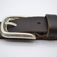 split lederen donker bruine kinder riem