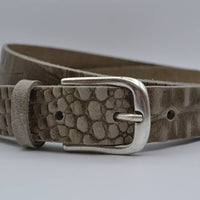 3cm taupe italiaans volnerf lederen casual riem