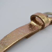 Used look rose echt lederen dames riem