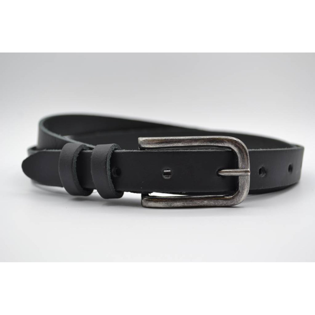 zwarte 20mm brede riem met dubbele lus