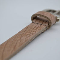 taupe 2cm brede krokodillen print damesriem