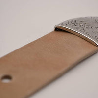 4cm western taupe volnerf lederen riem 