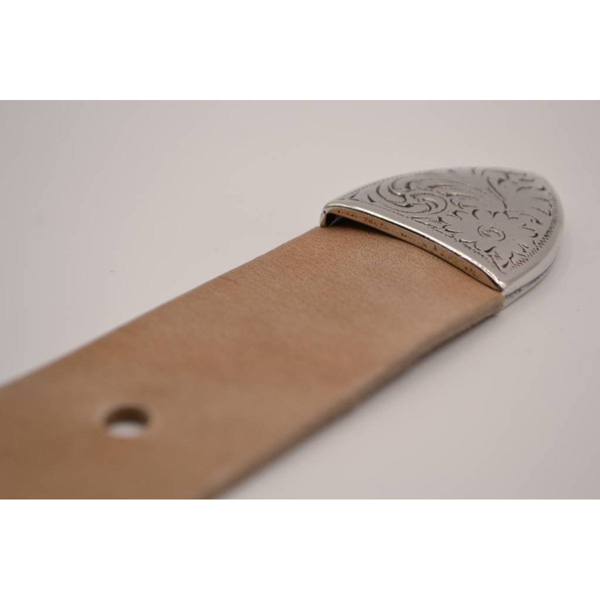 4cm western taupe volnerf lederen riem 