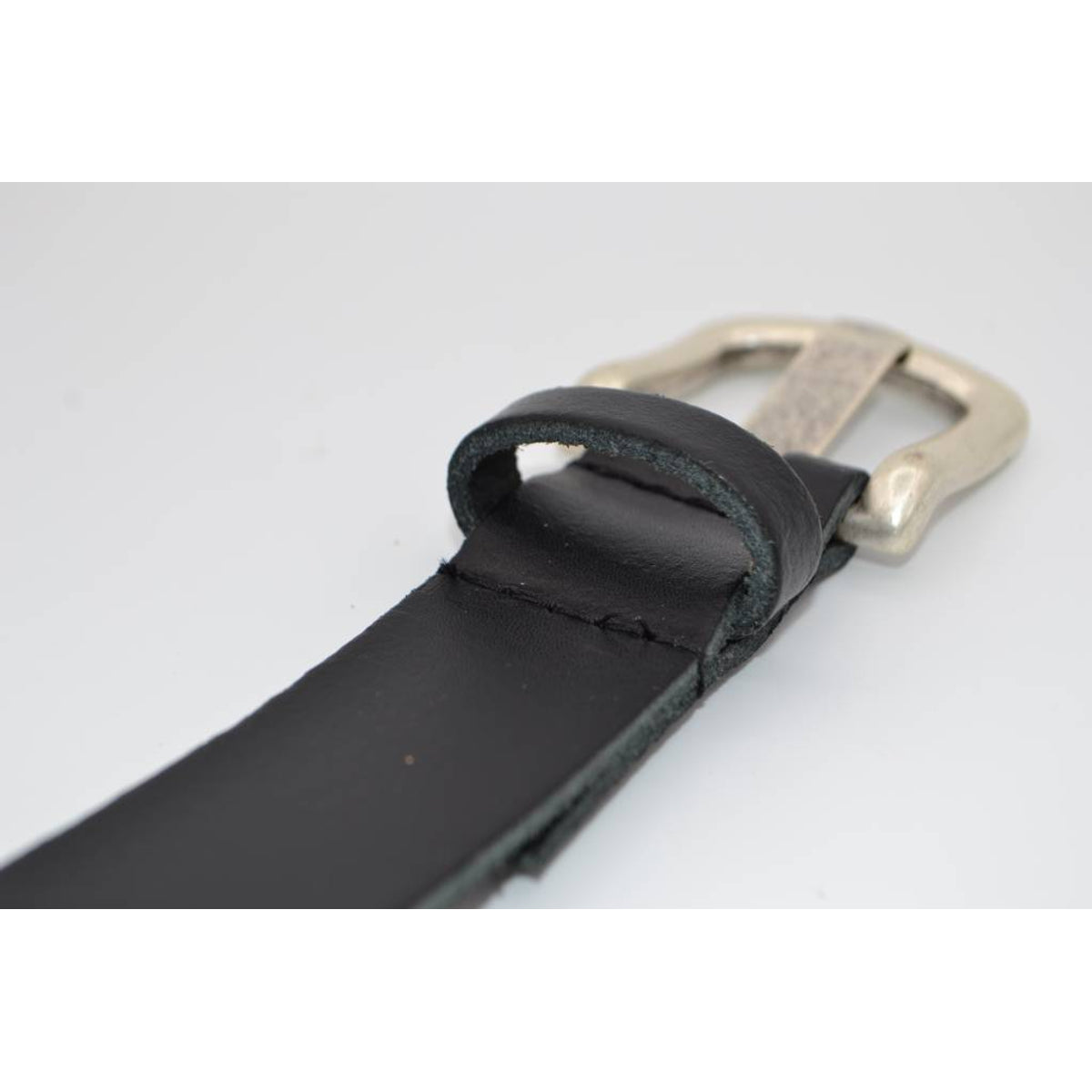 split lederen 30mm zwarte casual perforatie riem 