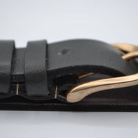 Nette grijze riem met gouden gesp