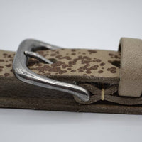 3cm taupe kinder riem met vlekprint 