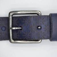 Ster gelaserde blauwe echt lederen riem
