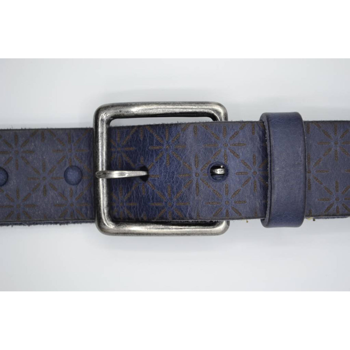 Ster gelaserde blauwe echt lederen riem