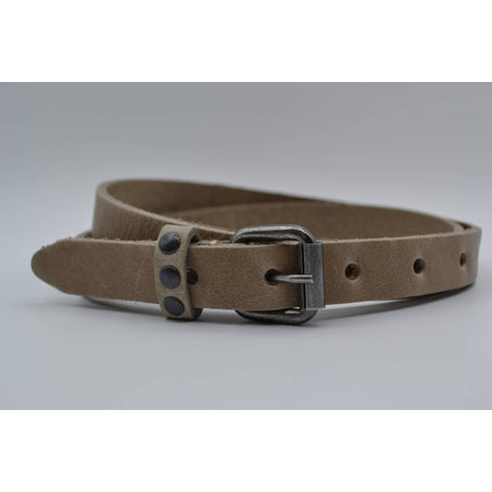 taupe 20mm brede riem met studs op de lus 