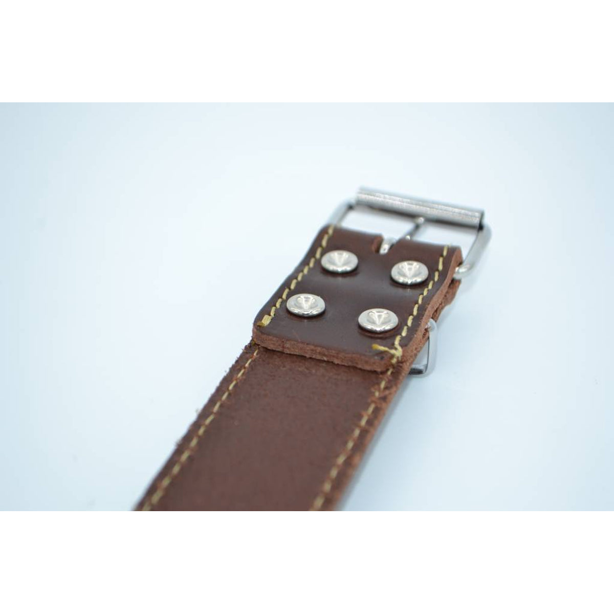 Hondenhalsband 55cm bruin echt Italiaans leer 