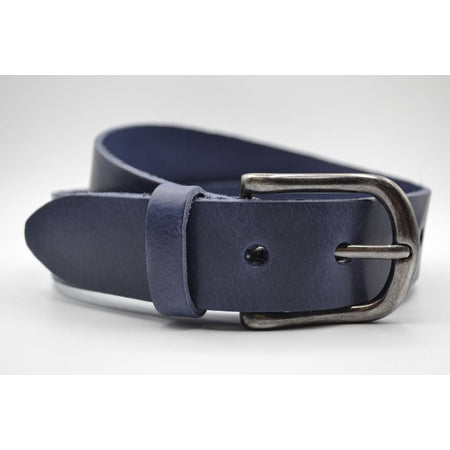 Blauwe extra lange herenriem 