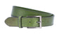 Perfect afgewerkte groene 35mm brede riem.