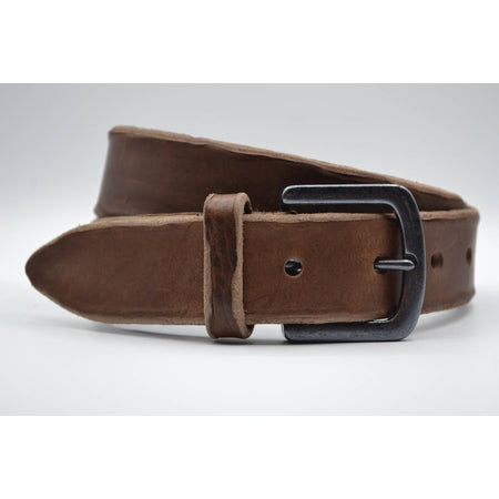 bruine italiaans lederen casual riem
