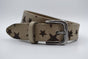 3cm taupe kinder riem met sterprint
