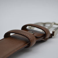 Stijlvolle bruine echt lederen sabel riem