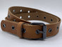 Cognac riem vol met zwarte ringen