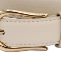 Beige PU vegan leather riem.