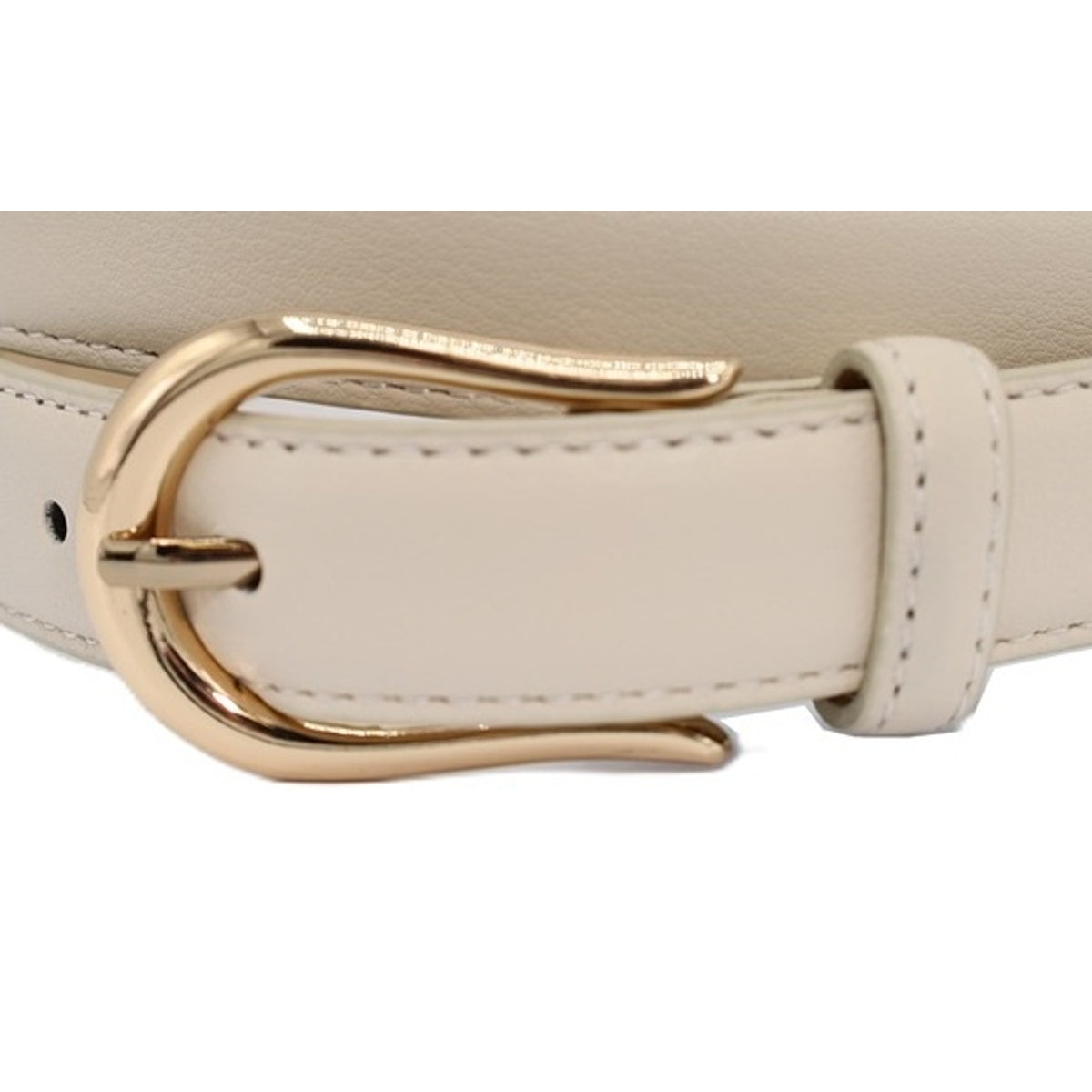 Beige PU vegan leather riem.