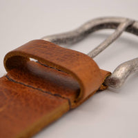 cognac italiaans volnerf lederen casual riem
