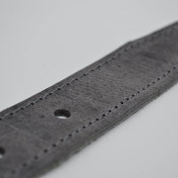 35mm grijs gestikte italiaans volnerf lederen riem 