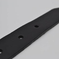 3cm zwarte studriem van Italiaans volnerf leer