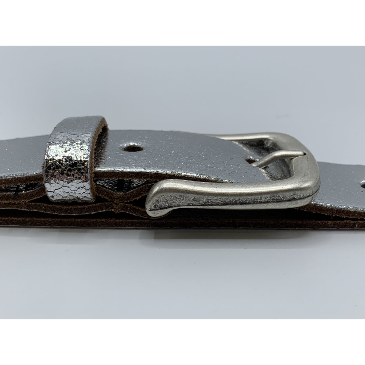 Zilver kleurige riem van 3cm breed