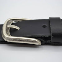 split lederen 35 mm zwarte casual riem